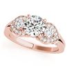 Image 2 : 1.8 CTW Certified VS/SI Diamond 3 Stone 2Pc Set Solitaire Wedding 14K Rose Gold - REF-521T3X - 32019