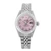 Image 2 : Rolex Ladies Stainless Steel, Diamond Dial & Diamond Bezel, Saph Crystal - REF-355K6R