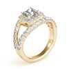 Image 4 : 1.85 CTW Certified VS/SI Princess Diamond Solitaire Halo Ring 18K Yellow Gold - REF-261M3F - 27197