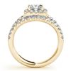 Image 5 : 1.85 CTW Certified VS/SI Princess Diamond Solitaire Halo Ring 18K Yellow Gold - REF-261M3F - 27197