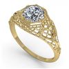 Image 2 : 1.0 CTW VS/SI Diamond Solitaire Engagement Ring 18K Yellow Gold - REF-299K4R - 36031