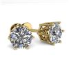 Image 1 : 2.03 CTW VS/SI Diamond Stud Solitaire Earrings 18K Yellow Gold - REF-497Y2N - 35848