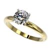 Image 1 : 1.26 CTW Certified H-SI/I Quality Diamond Solitaire Engagement Ring 10K Yellow Gold - REF-245K5R - 3