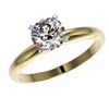 Image 2 : 1.26 CTW Certified H-SI/I Quality Diamond Solitaire Engagement Ring 10K Yellow Gold - REF-245K5R - 3