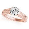 Image 2 : 1.5 CTW Certified VS/SI Diamond Solitaire 2Pc Wedding Set 14K Rose Gold - REF-540M3F - 31872