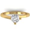 Image 1 : 1 CTW Certified VS/SI Diamond Solitaire Ring 14K Yellow Gold - REF-278M3F - 30398