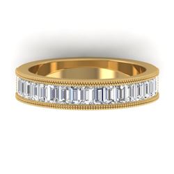 1.50 CTW Baguette Certified VS/SI Diamond Art Deco Eternity 14K Yellow Gold - REF-161T8X - 30320