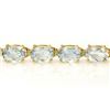 Image 2 : 12.0 CTW Aquamarine Bracelet 10K Yellow Gold - REF-74M9F - 13448