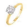 Image 1 : 1.0 CTW Certified VS/SI Diamond Solitaire Ring 14K 2-Tone Gold - REF-346K9R - 12129