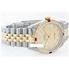 Image 2 : Rolex Ladies Two Tone 14K Gold/SS, Roman Dial & Diam/Ruby Bezel, Saph Crystal - REF-357X8A