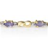 Image 2 : 2.06 CTW Tanzanite & Diamond Bracelet 10K Yellow Gold - REF-43M6F - 12586