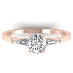 1.04 CTW Certified VS/SI Diamond Solitaire Ring 14K Rose Gold - REF-179X6T - 30391