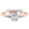 Image 1 : 1.04 CTW Certified VS/SI Diamond Solitaire Ring 14K Rose Gold - REF-179X6T - 30391