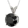 Image 2 : 2.09 CTW Fancy Black VS Diamond Solitaire Necklace 10K White Gold - REF-54M2F - 36811