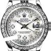 Image 1 : Rolex Men's Stainless Steel, QuickSet, Diamond Dial & Diamond Bezel - REF-474H5W