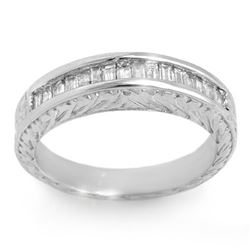 1.33 CTW Baguette Certified VS/SI Diamond Ring 14K White Gold - REF-119N6Y - 11564