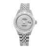 Image 2 : Rolex Ladies Stainless Steel, Roman Dial with Pyrimid Diam Bezel, Saph Crystal  - REF-352W4K