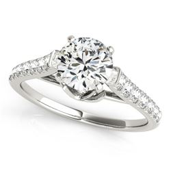 1.25 CTW Certified VS/SI Diamond Solitaire Ring 18K White Gold - REF-206F4M - 27570