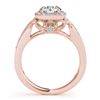 Image 5 : 1.3 CTW Certified VS/SI Diamond Solitaire Halo Ring 18K Rose Gold - REF-388N8Y - 26552