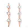 Image 1 : 1.0 CTW Certified VS/SI Diamond Solitaire Stud Earrings 14K Rose Gold - REF-116M2F - 12822