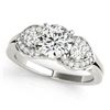 Image 1 : 1.7 CTW Certified VS/SI Diamond 3 Stone Ring 18K White Gold - REF-518M8F - 27987