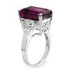 Image 2 : 8.20 CTW Amethyst & Diamond Ring 14K White Gold - REF-57T8X - 14195