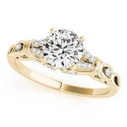 0.95 CTW Certified VS/SI Diamond Solitaire Ring 18K Yellow Gold - REF-188F5M - 27866