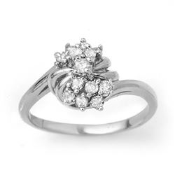 0.25 CTW Certified VS/SI Diamond Ring 18K White Gold - REF-47T3X - 13774