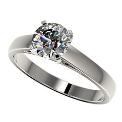 1.25 CTW Certified H-SI/I Quality Diamond Solitaire Engagement Ring 10K White Gold - REF-231F8M - 33