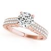 Image 2 : 2.01 CTW Certified VS/SI Diamond Pave 2Pc Set Solitaire Wedding 14K Rose Gold - REF-424X2T - 32136