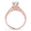 Image 4 : 2.01 CTW Certified VS/SI Diamond Pave 2Pc Set Solitaire Wedding 14K Rose Gold - REF-424X2T - 32136