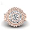 Image 2 : 2.03 CTW VS/SI Diamond Solitaire Art Deco Ring 18K Rose Gold - REF-327M3F - 37080