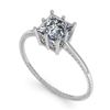 Image 2 : 1.0 CTW VS/SI Princess Diamond Solitaire Engagement Ring 18K White Gold - REF-287M4F - 35895