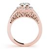 Image 5 : 1.65 CTW Certified VS/SI Diamond Solitaire Halo Ring 18K Rose Gold - REF-608M9F - 27028