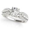 Image 2 : 1.71 CTW Certified VS/SI Diamond Solitaire 2Pc Wedding Set 14K White Gold - REF-248T2X - 31901