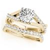 Image 1 : 1.06 CTW Certified VS/SI Diamond Solitaire 2Pc Wedding Set 14K Yellow Gold - REF-137Y3N - 31621
