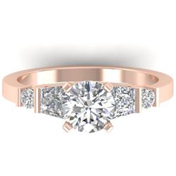 1.69 CTW Certified VS/SI Diamond Solitaire Ring 14K Rose Gold - REF-392X8T - 30394