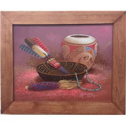 Original Oil Painting Robert Yellowhair (1937-2016)