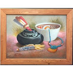Original Oil Painting Robert Yellowhair (1937-2016)