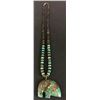 Image 2 : Spiderweb Turquoise Bear Fetish Necklace