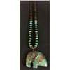 Image 3 : Spiderweb Turquoise Bear Fetish Necklace