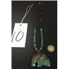 Image 6 : Spiderweb Turquoise Bear Fetish Necklace