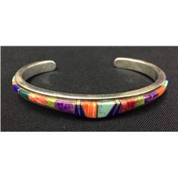 Multi Stone Inlay Bracelet - Calvin Begay