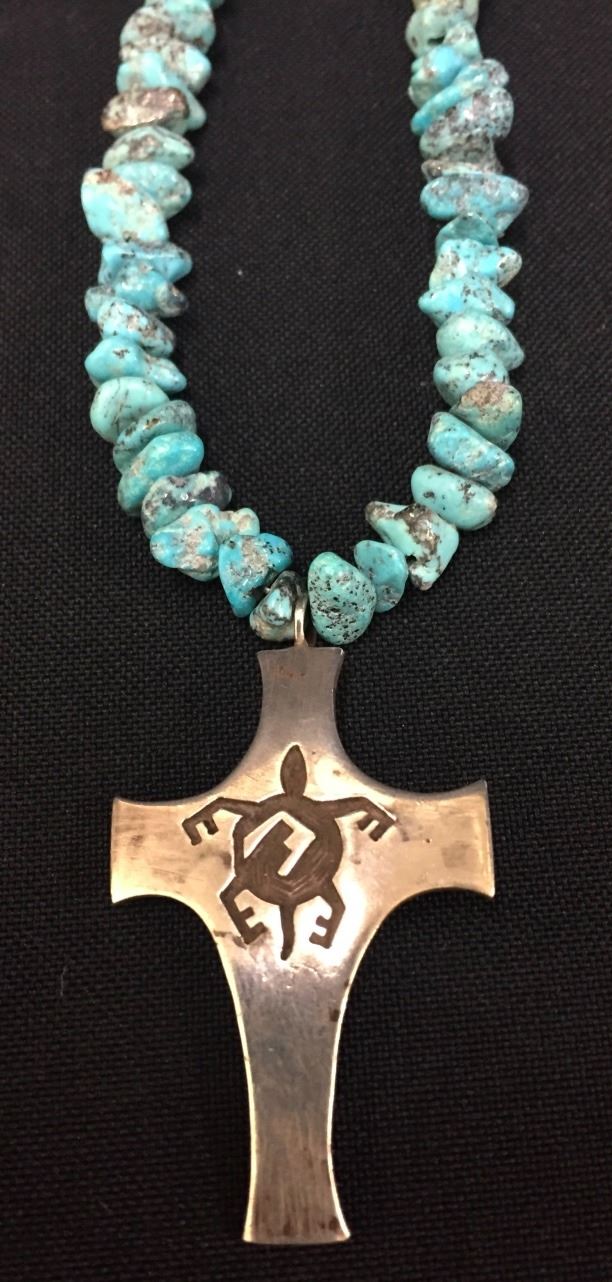 Hopi Overlay Necklace with Turquoise
