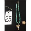 Image 7 : Hopi Overlay Necklace with Turquoise