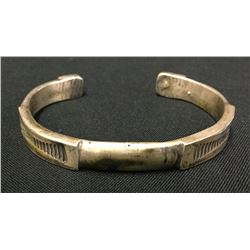 Hand Forged Coin Silver Ingot Bracelet