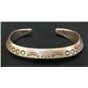 Image 1 : Coin Silver Hand Forged Ingot Bracelet