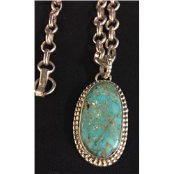 Navajo Turquoise Necklace - Handmade Chain