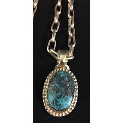 Navajo Turquoise Necklace - Handmade Chain