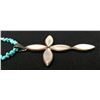 Image 5 : Turquoise and MOP Cross Necklace